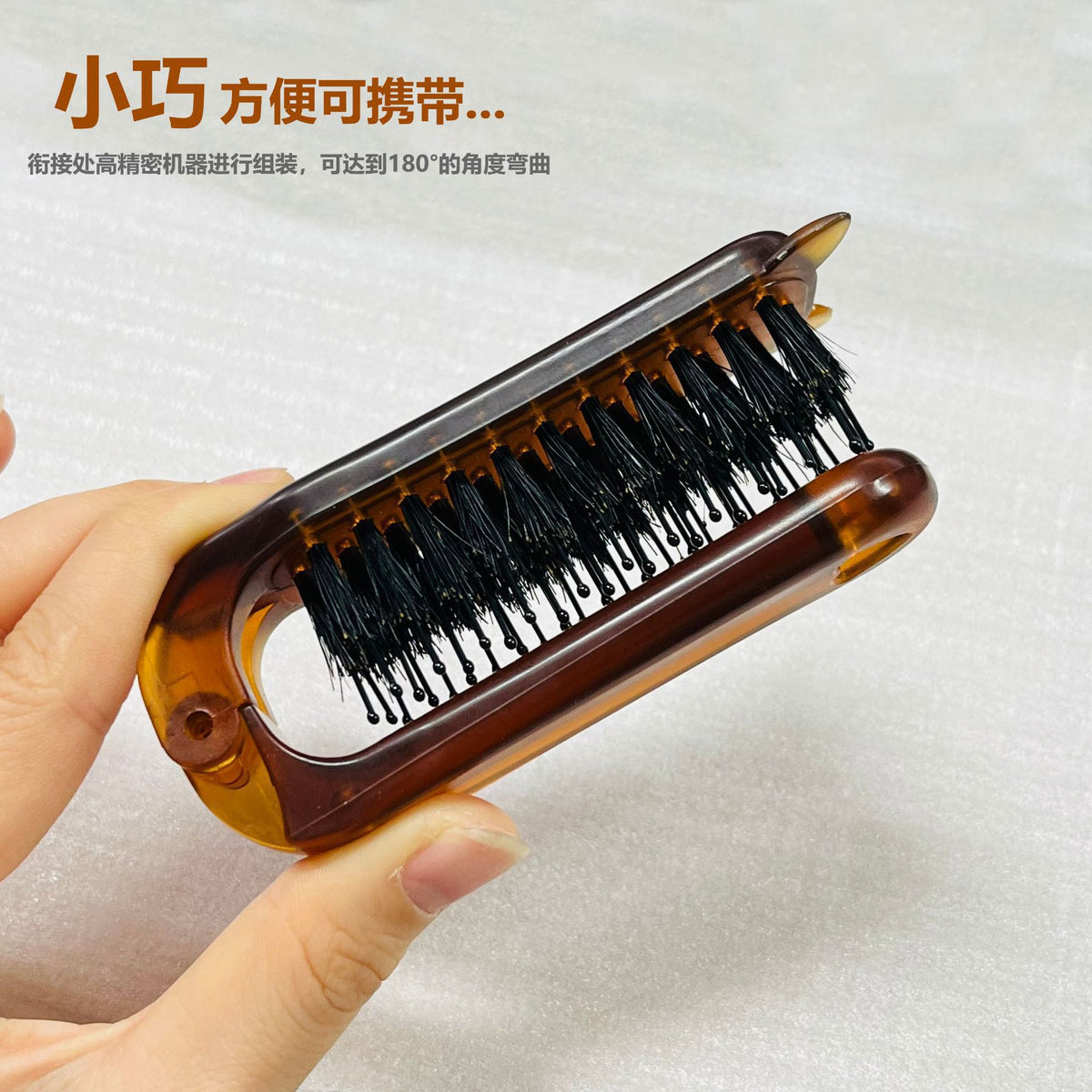 Pig Mane Comb Massage Comb Professional Head Shape Comb Barber Shop Hair Comb Portable Folding Comb Curly Comb - image 1