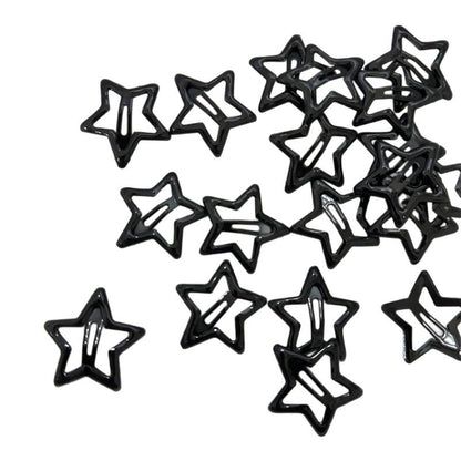 Ins five-pointed star clip drop oil black star pair clip bangs clip hairpin side clip broken hair girl hairpin princess - image 5