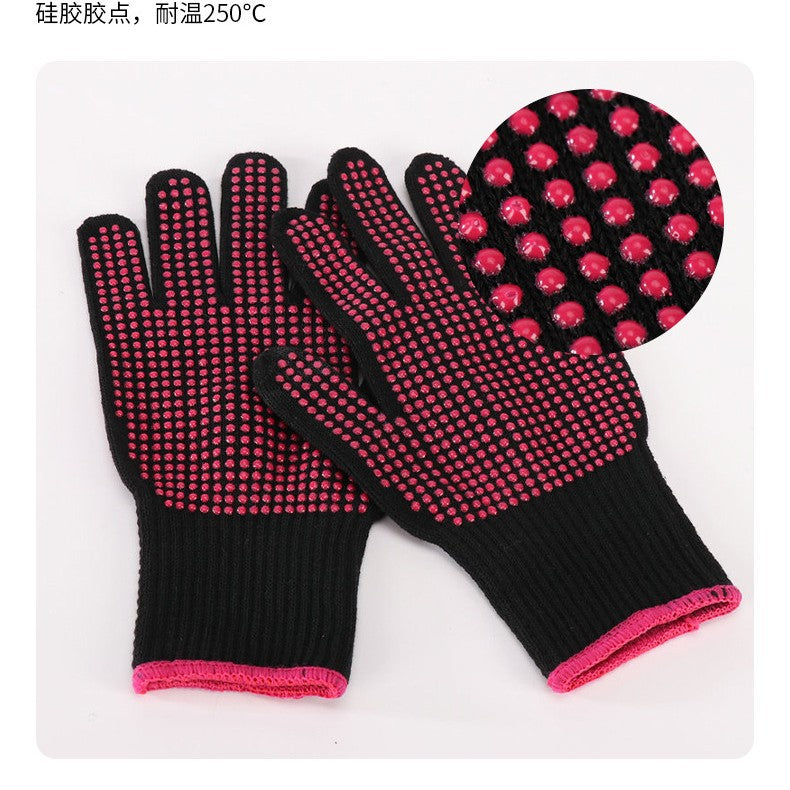 Cross-border curling iron anti-scald gloves straight hair comb hairdressing heat insulation gloves cotton yarn perm dispensing heat insulation protective gloves - image 4