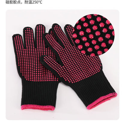 Cross-border curling iron anti-scald gloves straight hair comb hairdressing heat insulation gloves cotton yarn perm dispensing heat insulation protective gloves - image 4