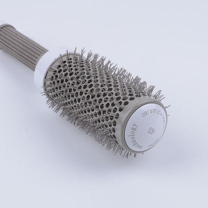 Cylinder curly hair professional styling gray handle Amazon thermal conductivity air aluminum tube ceramic roll comb hair comb - image 3