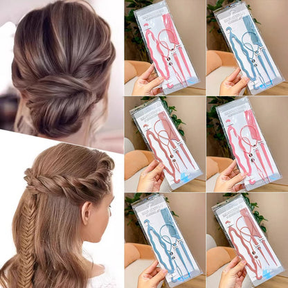 Children's Hair Braiding Artifact Hair Pull Needle Little Girl Hair Pull Hair Wear Hair Tie Hair Tie Comb Ball Head Coiling Tool - image 3