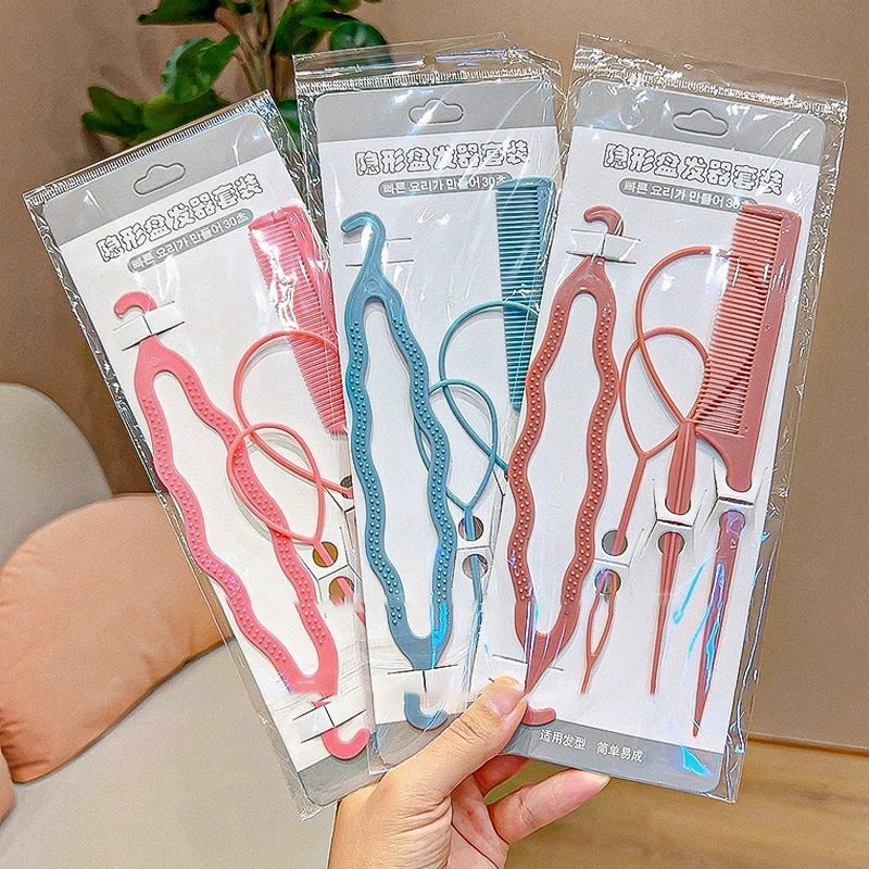 Children's Hair Braiding Artifact Hair Pull Needle Little Girl Hair Pull Hair Wear Hair Tie Hair Tie Comb Ball Head Coiling Tool - image 4