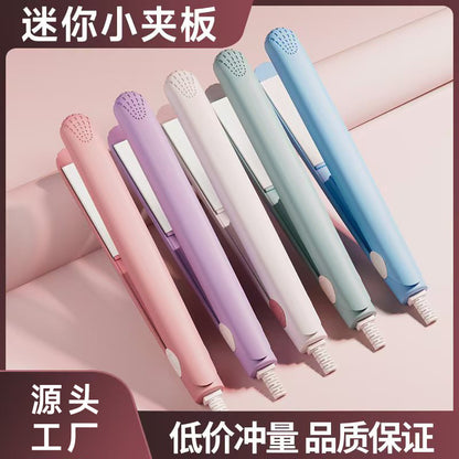 Small electric splint for straight hair and curling hair dual-purpose curling iron hair iron bangs artifact mini portable straightening plate clip - image 1