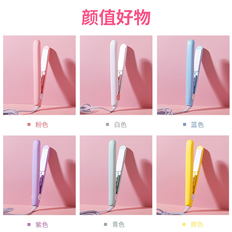 Small electric splint for straight hair and curling hair dual-purpose curling iron hair iron bangs artifact mini portable straightening plate clip - image 3