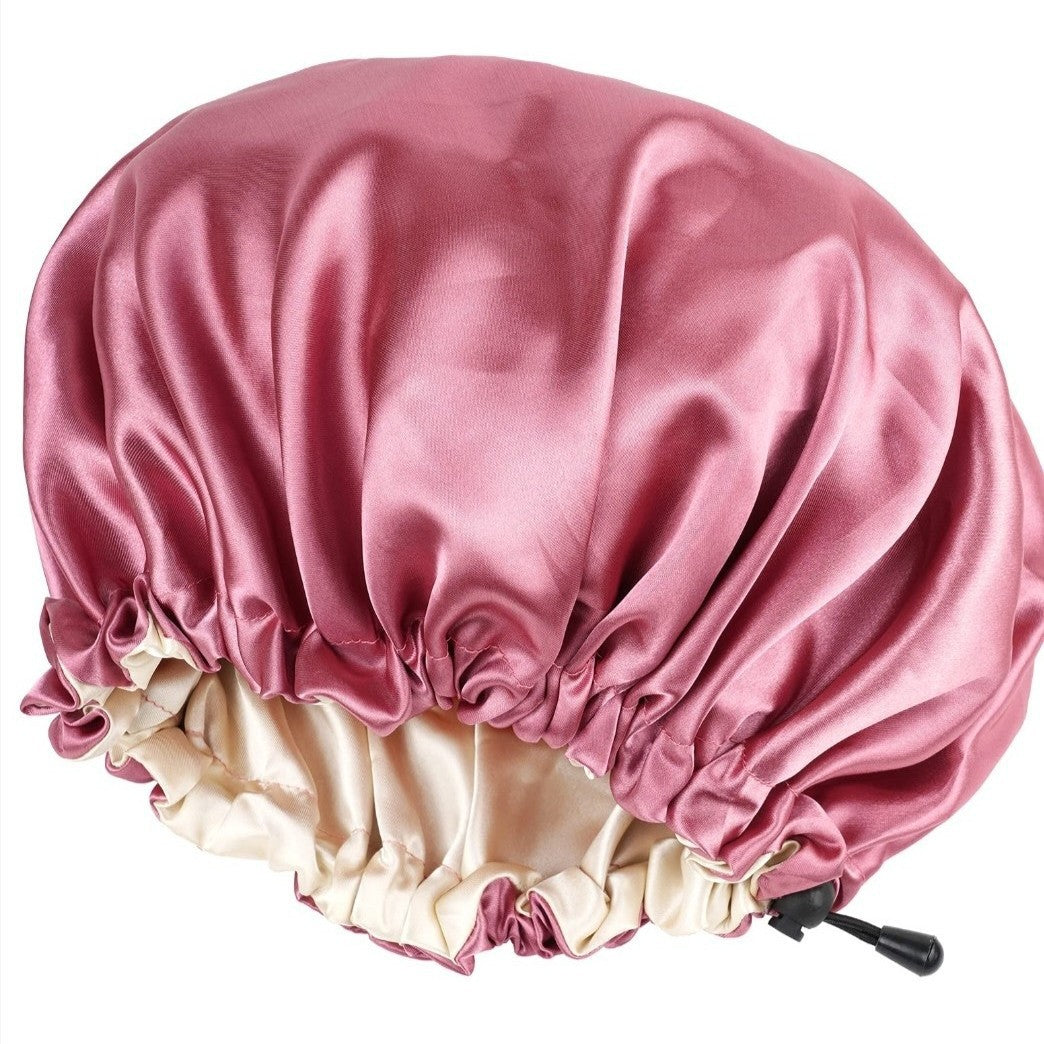 Amazon Double-Layer Sleep Cap, Upgraded Adjustable Women's Hair Treatment Cap, Soft Silk Dual-Use Hair Care Cap, Chemotherapy Cap, Sleep Cap - image 4