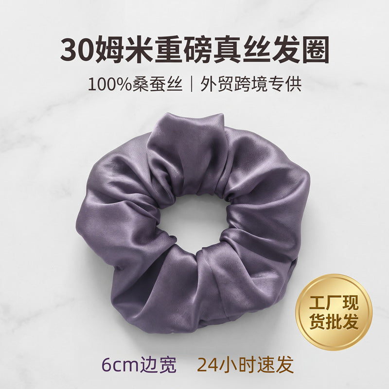 30mm 6cm Silk Hair Tie Satin Hair Tie Women's Silk Hairband Hair Rope Silk Hair Tie Hair Accessory Silk - image 1