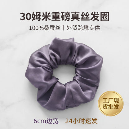 30mm 6cm Silk Hair Tie Satin Hair Tie Women's Silk Hairband Hair Rope Silk Hair Tie Hair Accessory Silk - image 1