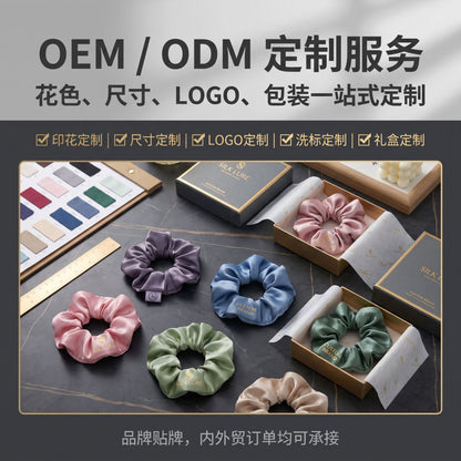 30mm 6cm Silk Hair Tie Satin Hair Tie Women's Silk Hairband Hair Rope Silk Hair Tie Hair Accessory Silk - image 4