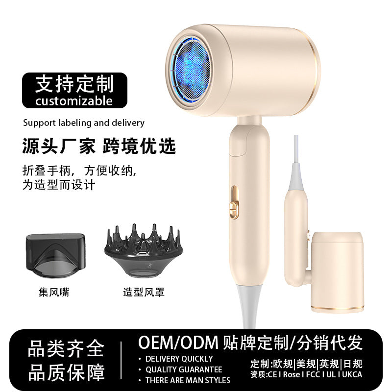 Amazon cross-border high-speed hair dryer home travel portable folding hair dryer dormitory constant temperature high power - image 1