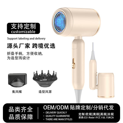 Amazon cross-border high-speed hair dryer home travel portable folding hair dryer dormitory constant temperature high power - image 1