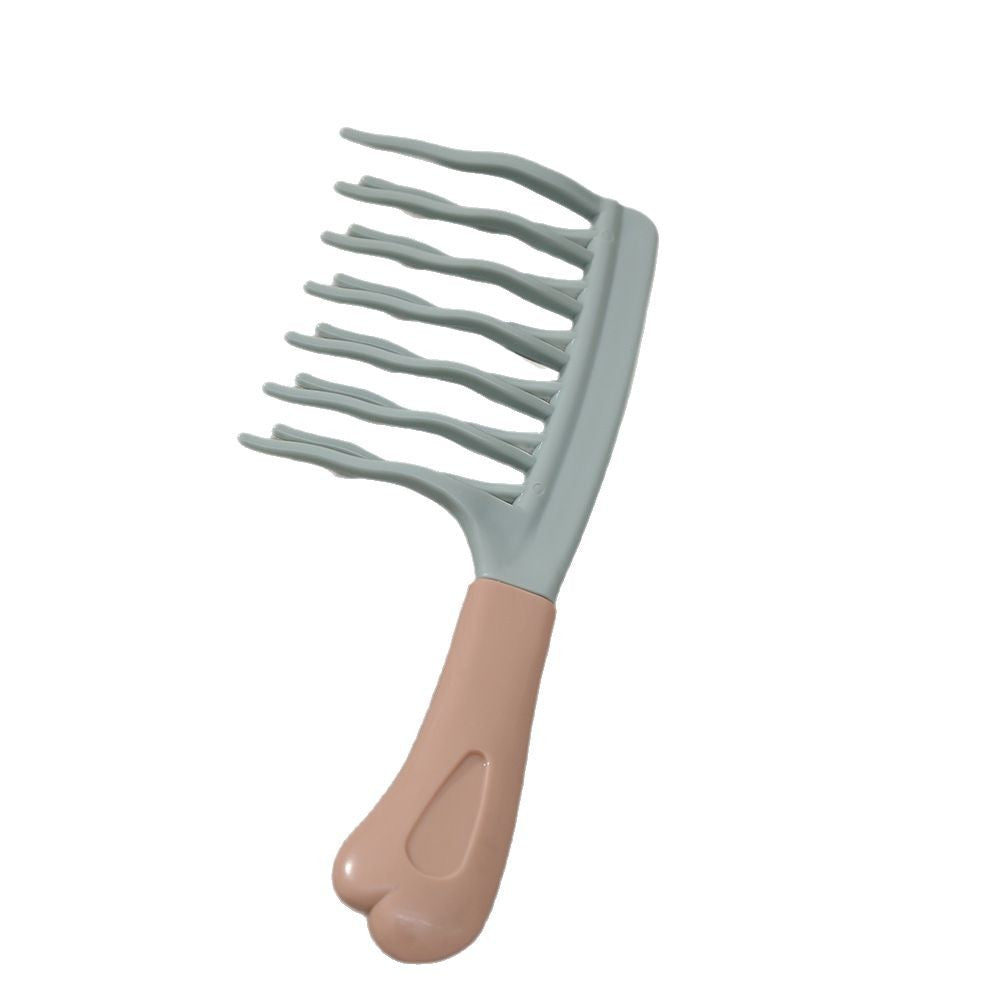 [TikTok Explosions] Double-row Wave Teeth Hair Comb Handle Scalp Massage Comb Fluffy Air Cushion Comb Hair Comb - image 5