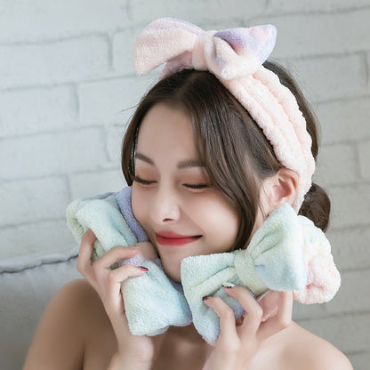 New Style Hair Dried Hat Cute Korean Style Absorbent Hair Dried Towel Bath Cap Microfiber Coral Fleece Thickened Princess Cap - image 2