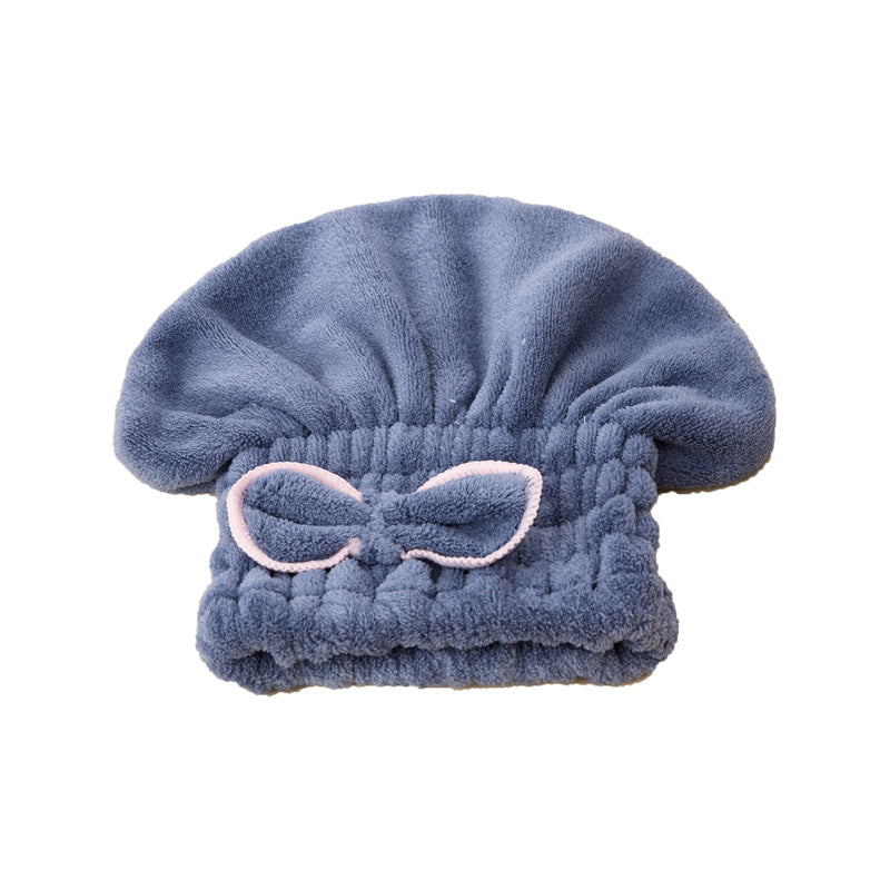 New Style Hair Dried Hat Cute Korean Style Absorbent Hair Dried Towel Bath Cap Microfiber Coral Fleece Thickened Princess Cap - image 5