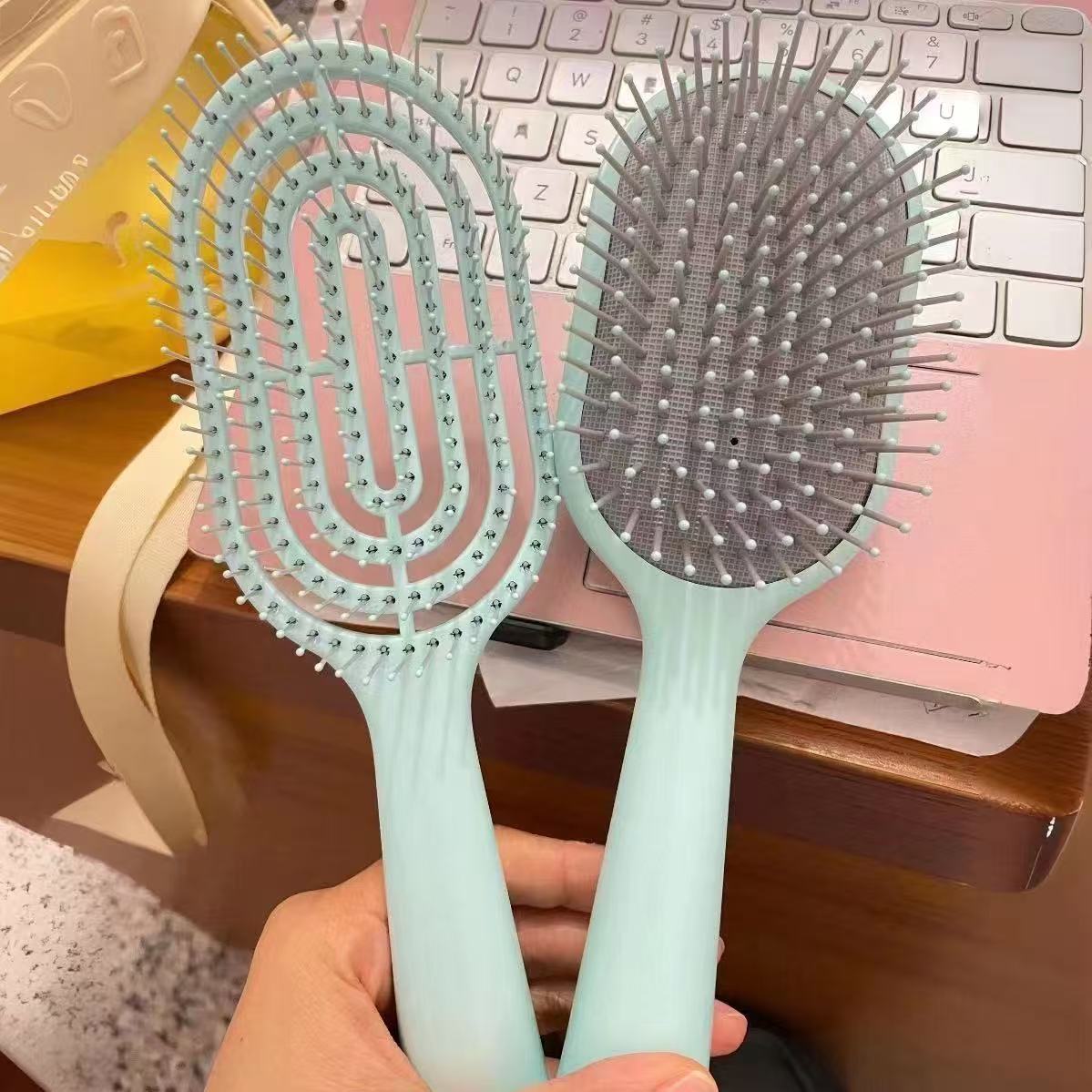 ribs air bag hair women's hollow massage long handle styling air cushion long hair curly hair comb home fluffy big bend - image 3