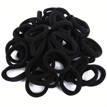 4cm towel ring simple basic black seamless hair rope hair ring - image 3