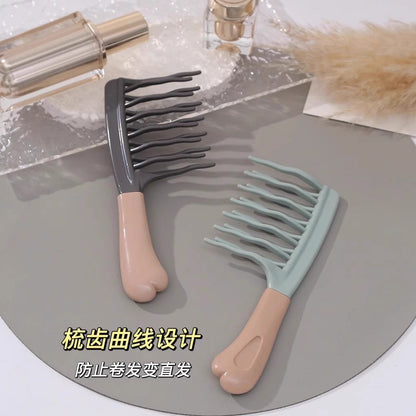 Double-Row Large-Tooth Comb for Men and Women, Rib Comb, Scalp Massage Comb, Curly Hair Styling Comb, Wool Curls, One Piece Batch - image 2