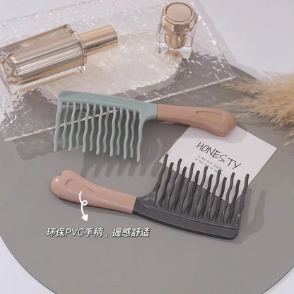 Double-Row Large-Tooth Comb for Men and Women, Rib Comb, Scalp Massage Comb, Curly Hair Styling Comb, Wool Curls, One Piece Batch - image 4