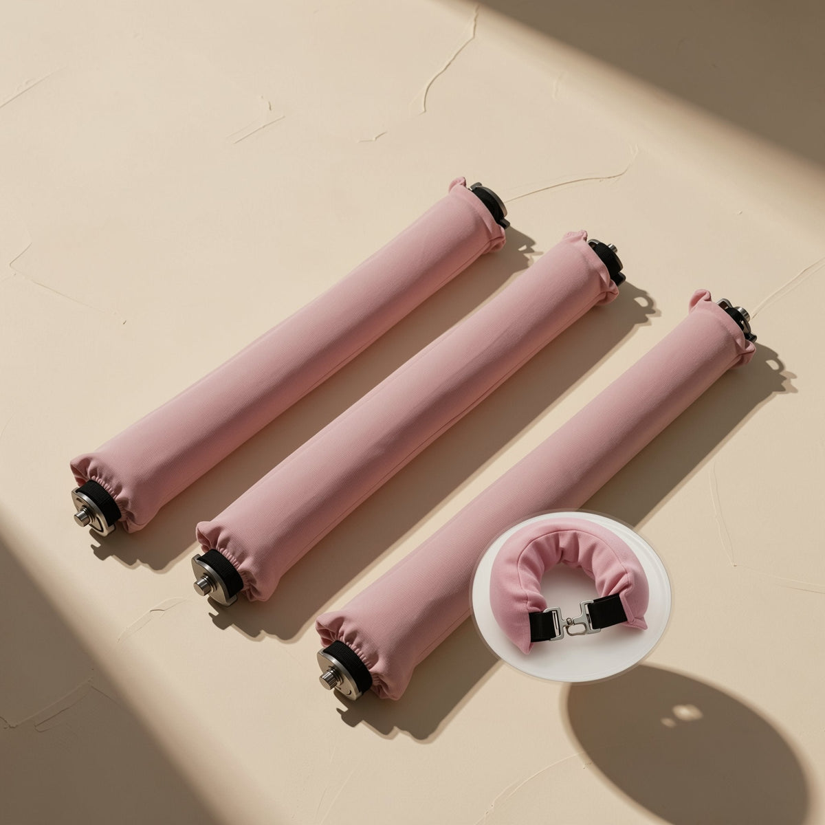 U-shaped heatless rubber curling stick with three hooks - view 3