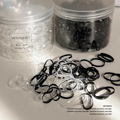 Disposable Small Hair Ties, Black Rubber Bands, Durable Hair Rings That Don'T Damage Hair, Children's Hair Ties, Hair Accessories - image 2