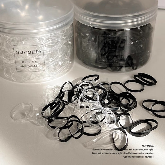 Disposable Small Hair Ties, Black Rubber Bands, Durable Hair Rings That Don'T Damage Hair, Children's Hair Ties, Hair Accessories - image 2
