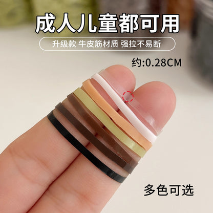 Disposable Small Hair Ties, Black Rubber Bands, Durable Hair Rings That Don'T Damage Hair, Children's Hair Ties, Hair Accessories - image 3