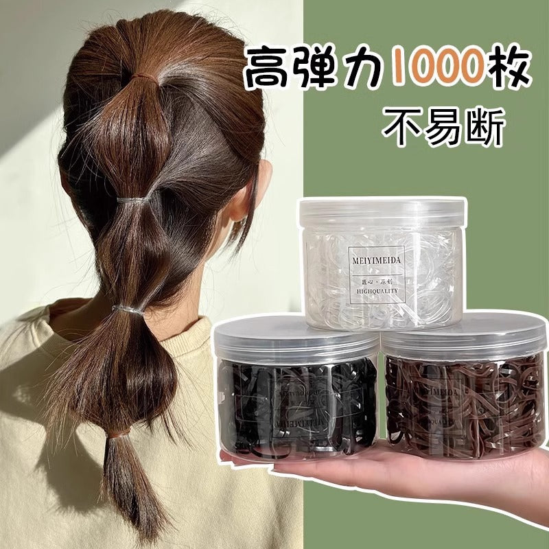 Disposable Small Hair Ties, Black Rubber Bands, Durable Hair Rings That Don'T Damage Hair, Children's Hair Ties, Hair Accessories - image 4