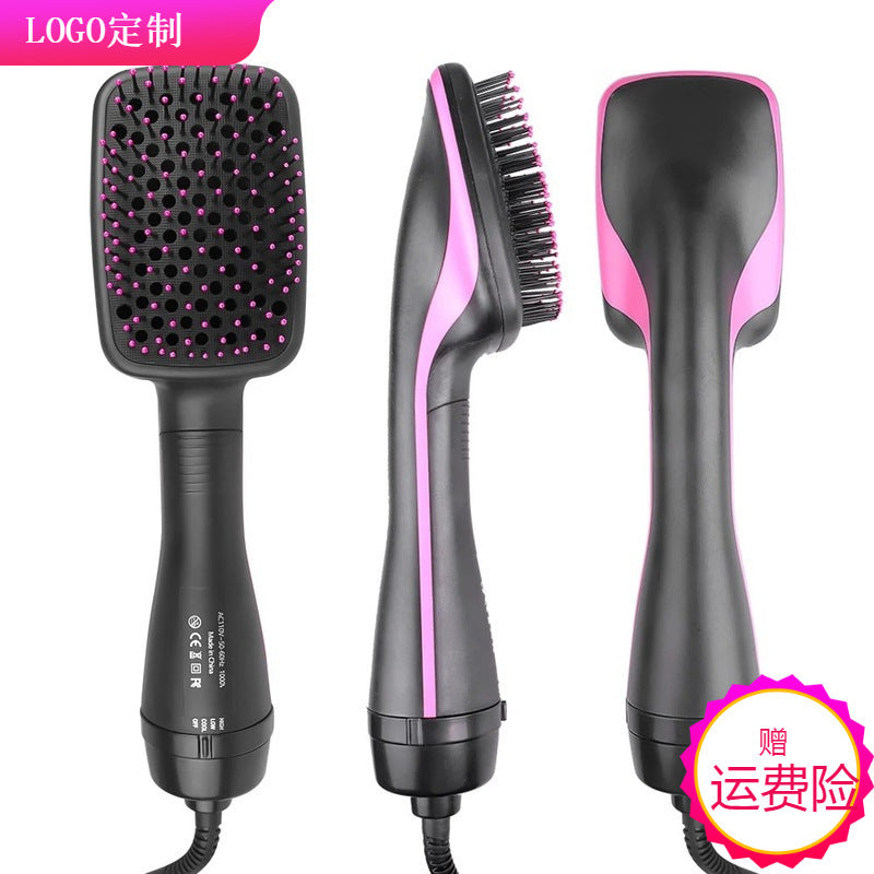 Square Comb Amazon 2-in-1 Hot Air Comb Multifunctional Hair Dryer Cross-Border Hot Selling Wet and Dry Lazy Curling Iron - image 2