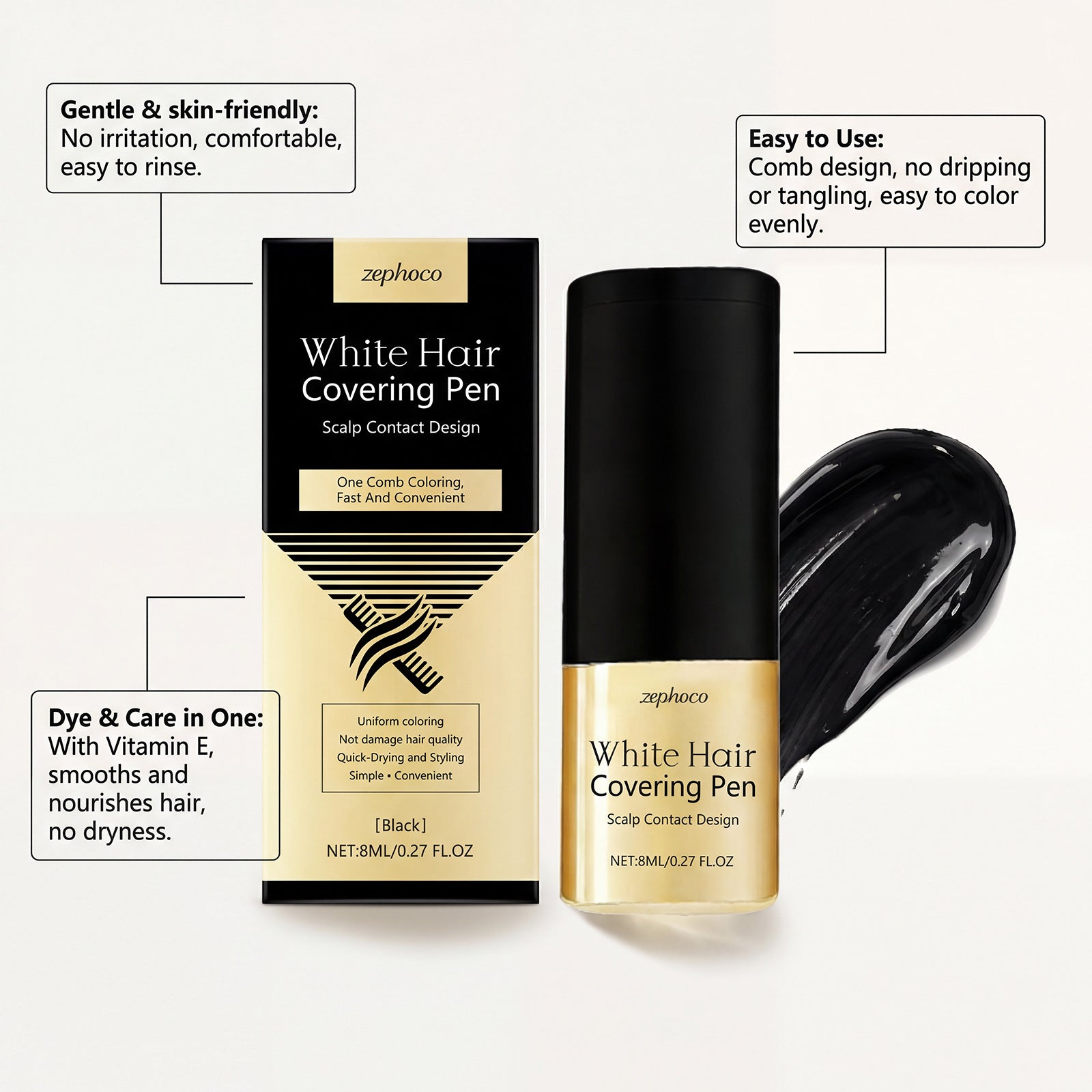 White Hair Covering Pen
