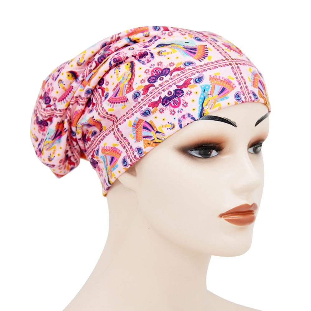 Printed Double-Layer Sleep Cap