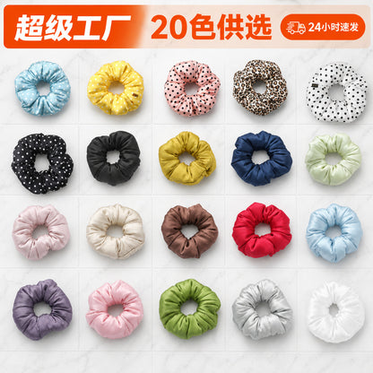 30mm Silk Pillow Hair Tie 6cm Satin Hair Tie for Women, Filled with Mulberry Silk - image 3