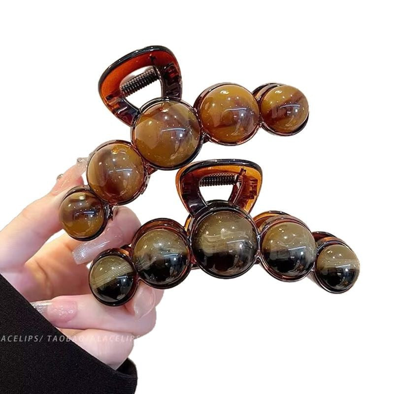 Advanced Feeling Bead Hair Grab Clip Simple Large Shark Clip Women's 2025 New Back Head Clip Hairpin Hair Accessories - image 5