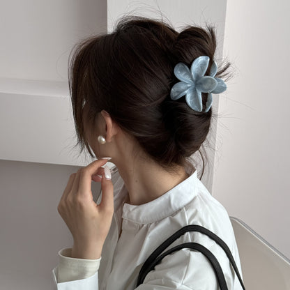 Ink Texture High-End Korean Style Elegant Updo Back of the Head Large Hair Clip Women's Shark Clip Hair Accessory - image 3