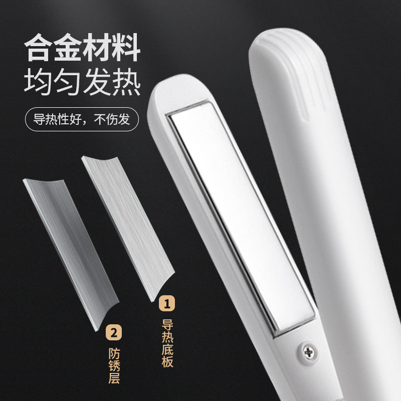 USB splint portable hair straightener wireless curling rod straight curling dual-purpose splint bangs curling iron cross-border exclusive - image 3