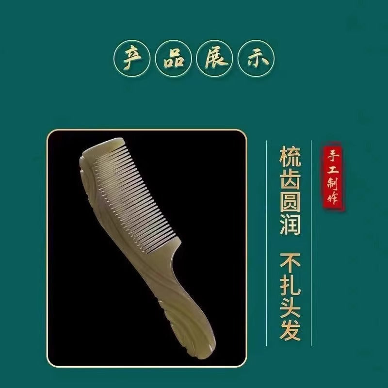 Beef tendon comb does not hurt the hair cooked glue wood comb thickened beef tendon long hair wide teeth anti-static women's special durable comb - image 4