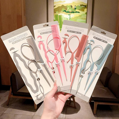 Children's Hair Braiding Tool, Hair Pulling Needle, Hair Removal Tool for Little Girls to Make Hair Styling, Easy to Use and Does Not Hurt Hair Comb for Girls - image 1
