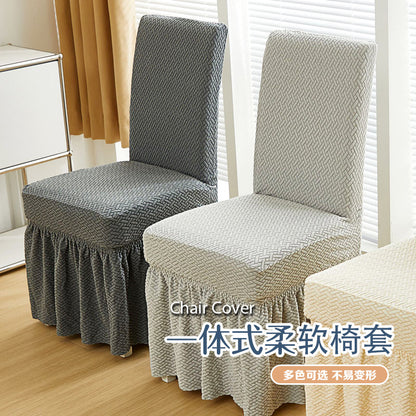 ✅A generation of hair skirt table chair cover thick half-pack chair cover universal elastic stool cover dining chair cover - image 1