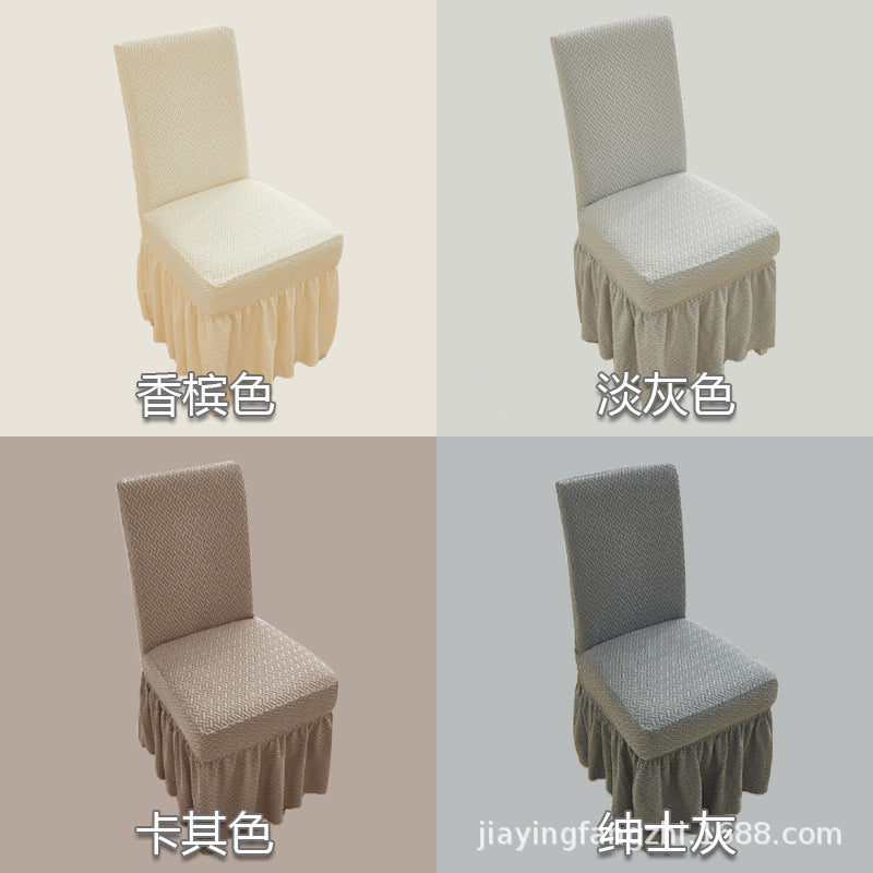 ✅A generation of hair skirt table chair cover thick half-pack chair cover universal elastic stool cover dining chair cover - image 2