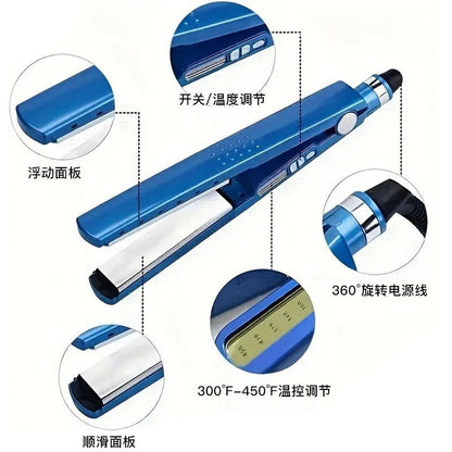 Cross-border three-in-one spiral curling iron comb automatic curling iron straight hair electric splint bangs hair perm suit - image 2