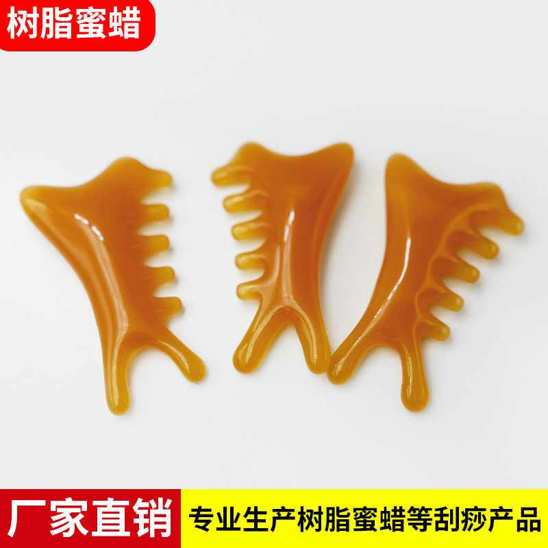 Four-in-one massage comb meridian comb wide tooth resin scraping scalp massage comb anti-static comb manufacturers in stock - image 1