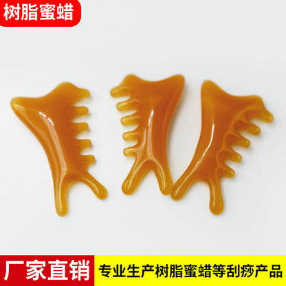 Four-in-one massage comb meridian comb wide tooth resin scraping scalp massage comb anti-static comb manufacturers in stock - image 1