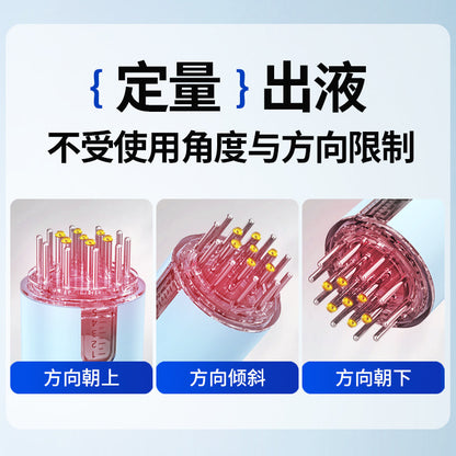 Wholesale electric scalp applicator head massage red and blue light hair growth foam automatic medicine guide comb - image 3