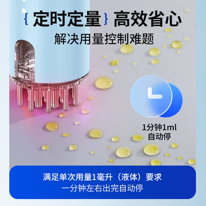 Wholesale electric scalp applicator head massage red and blue light hair growth foam automatic medicine guide comb - image 4