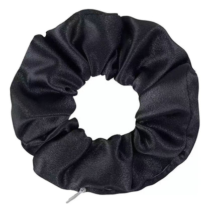 Cross-Border Popular Solid Color Silk Satin Zipper Scrunchie Glossy Fabric Invisible Zipper Scrunchie Hair Accessory - image 5