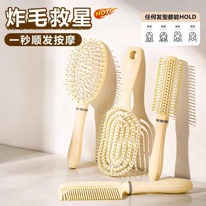 Fluffy Air Cushion Comb Long Hair Comb Set Combination Air Bag Straight Hair Comb Student Dormitory Female Home Curly Hair Massage Comb - image 2