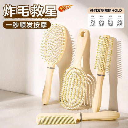 Fluffy Air Cushion Comb Long Hair Comb Set Combination Air Bag Straight Hair Comb Student Dormitory Female Home Curly Hair Massage Comb - image 2