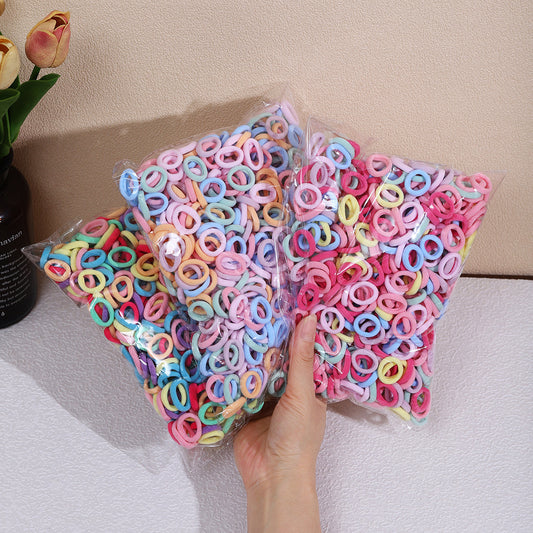 Children's Hair-Friendly Towel Rings, Pack of 500, High Elasticity Rubber Bands, Thumb-Sized Rubber Bands, Hair Ties for Baby Girls - image 1