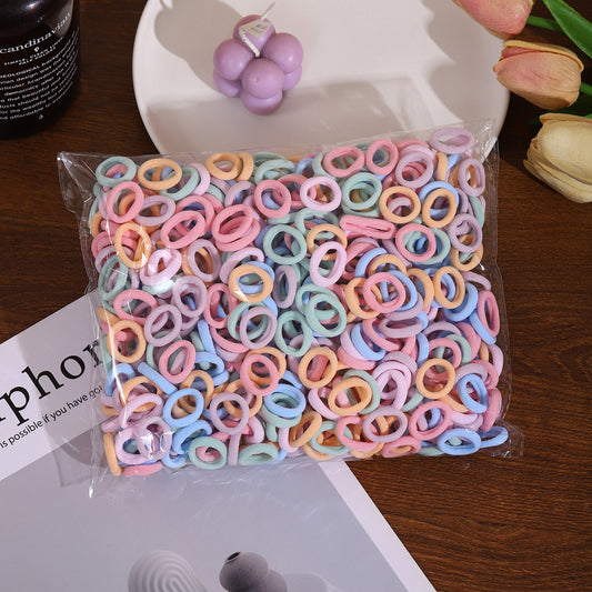 Children's Hair-Friendly Towel Rings, Pack of 500, High Elasticity Rubber Bands, Thumb-Sized Rubber Bands, Hair Ties for Baby Girls - image 2