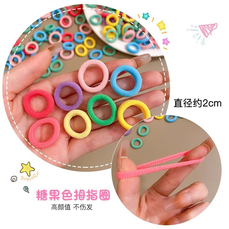 Children's Hair-Friendly Towel Ring, Seamless and Durable Small Rubber Band, Macaron Small Hair Ring, Headband, High Elasticity and Simplicity - image 4