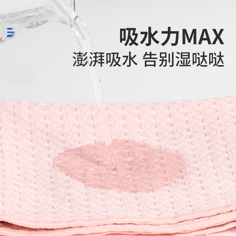 Premium Waffle Weave Hair Drying Cap for Women, Highly Absorbent, Quick-Dry, Class A, Adult Hair Towel, Wide-Tail Hair Drying Towel - image 2